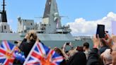 Warship returns home after landmark trip - but new defence secretary misses the action