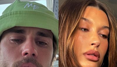 Hailey Bieber Has Surprising Reaction to Justin Bieber's Tearful Photo