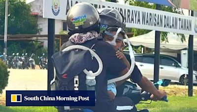 Malaysian couple who rode motorbike with sick baby on respirator get married