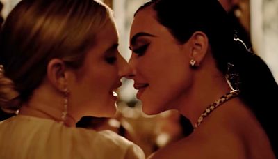 New 'AHS' trailer features Kim Kardashian & Emma Roberts kissing scene