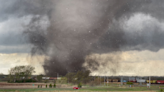 Massive tornado barrels over Interstate 80