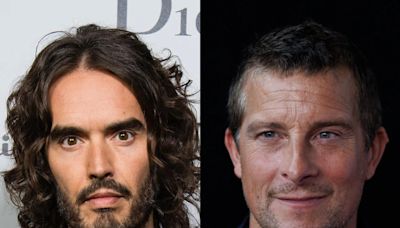 Bear Grylls helped baptize Russell Brand in the pristine waters of the River Thames