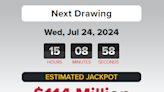 Powerball winning numbers for Wednesday, July 24, 2024 lottery drawing worth $114 million