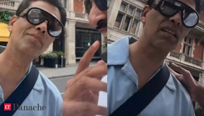 Karan Johar looks scandalised, as he is called an ‘uncle’ by a fan in London - The Economic Times