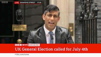 Rishi Sunak’s Election Speech Drowned Out By Pouring British Rain & Protester Blasting D:Ream’s ‘Things Can ...