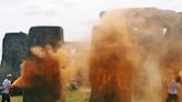 Watch: Stonehenge Monument Sprayed Orange in Climate Protest, Sunak Calls Activist Group 'Disgrace' - News18