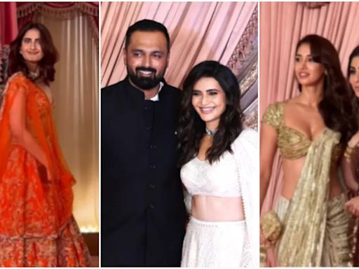 Anant Ambani-Radhika Merchant's Sangeet: Palak Tiwari Trips, Karishma Tanna, Mouni Roy Look Stunning