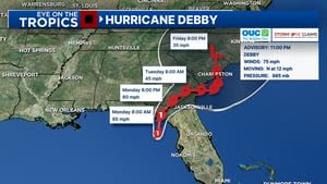 Hurricane Debby: Storm is hours away from Florida landfall