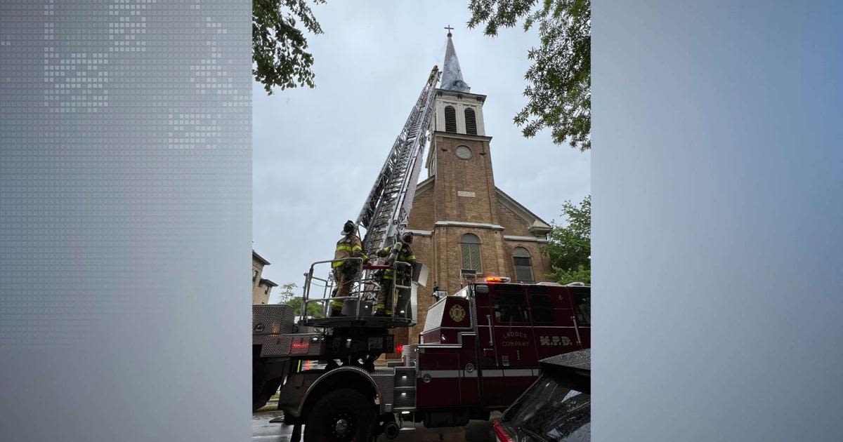 Madison firefighters respond to church steeple fire