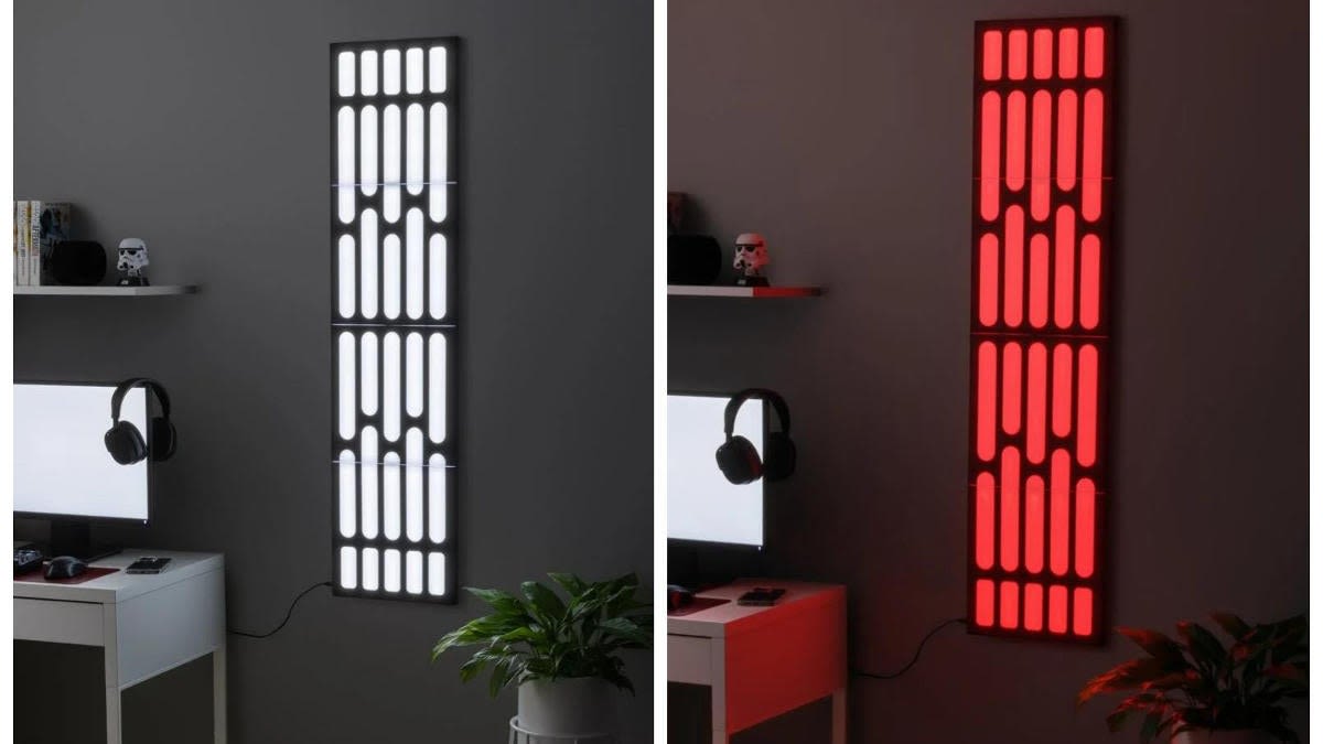 Star Wars Death Star Wall Panel Light Changes Color and Reacts To Music