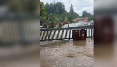 WATCH: One injured as heavy rain floods Dollywood, flash flood warning continues
