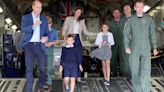 Prince George, Princess Charlotte and Prince Louis Tour Planes at Royal Air Force Base