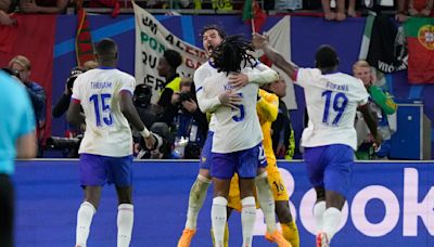 France players celebrating election results back home ahead of Euro 2024 semifinal