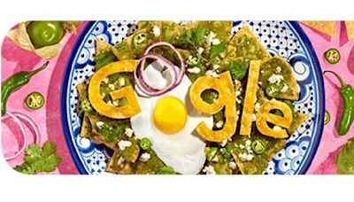 ¡Para la cruda! Google rinde homenaje a los chilaquiles con el doodle de hoy