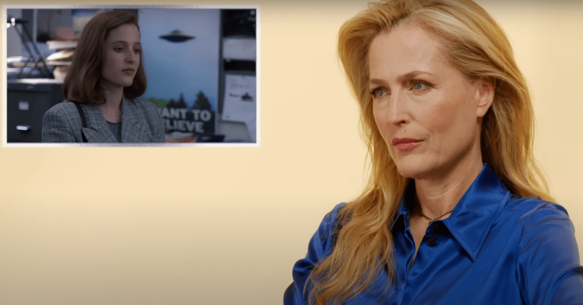 Gillian Anderson Cringes at Old Footage From The X-Files