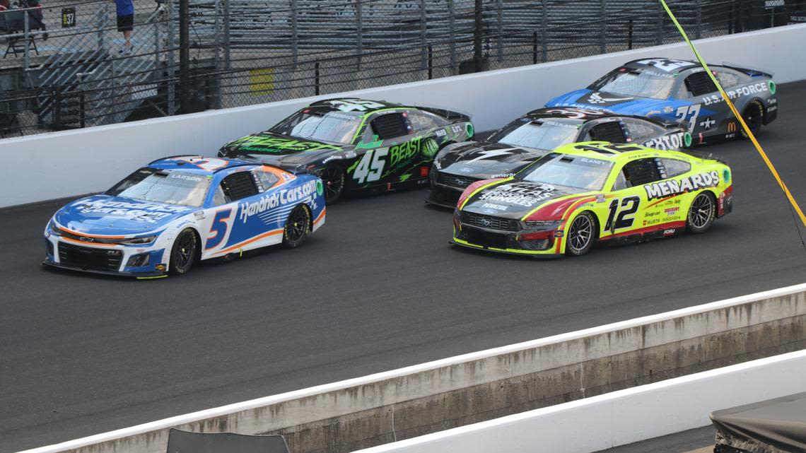 NASCAR's restart rules questioned after Larson takes advantage of unusual Brickyard 400 finish