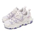 Fila 休閒鞋 Geometry 女鞋 白 紫 皮革 網布 厚底 老爹鞋 斐樂 5J322Y199