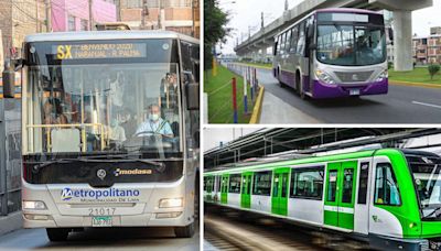 Horarios del Metropolitano, Metro de Lima y corredores complementarios en feriado del 23 de julio