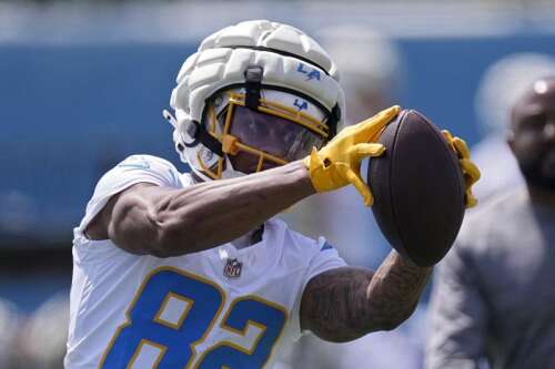 Jerry Rice's son, Chargers rookie Brenden Rice, feels as if he has plenty to prove