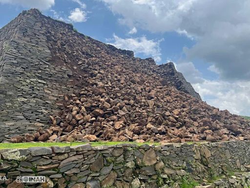 Ancient pyramid in Mexico collapses after heavy rain