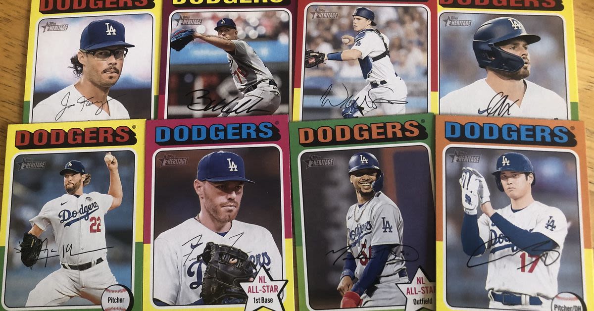 Dodgers in the 2024 Topps Heritage baseball card set