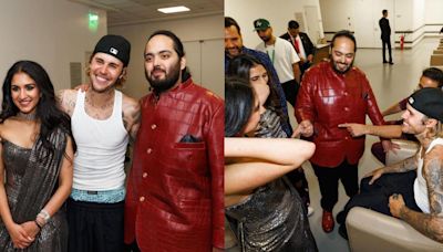 Justin Bieber poses with Anant Ambani and Radhika Merchant, shares glimpses from the sangeet night