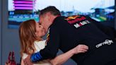 Geri Halliwell kisses husband Christian Horner at Bahrain Grand Prix in show of unity after text scandal