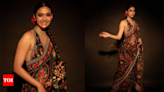 Keerthy Suresh Saree: Take a closer look at Keerthy Suresh’s iconic floral print multi-coloured sari worth Rs 61,000 | - Times of India