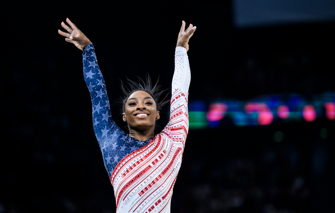 The glory of gold: Simone Biles grins as Team USA triumphs at women's team final