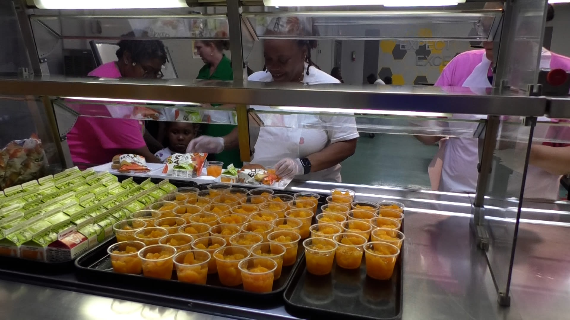 Local elementary school feeds families while school is out