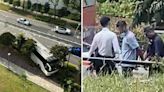 Man arrested for suspected drink driving after bus crashes through road divider, hits tree in Bedok