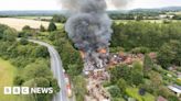 Petersfield scrapyard fire closes road and railway line