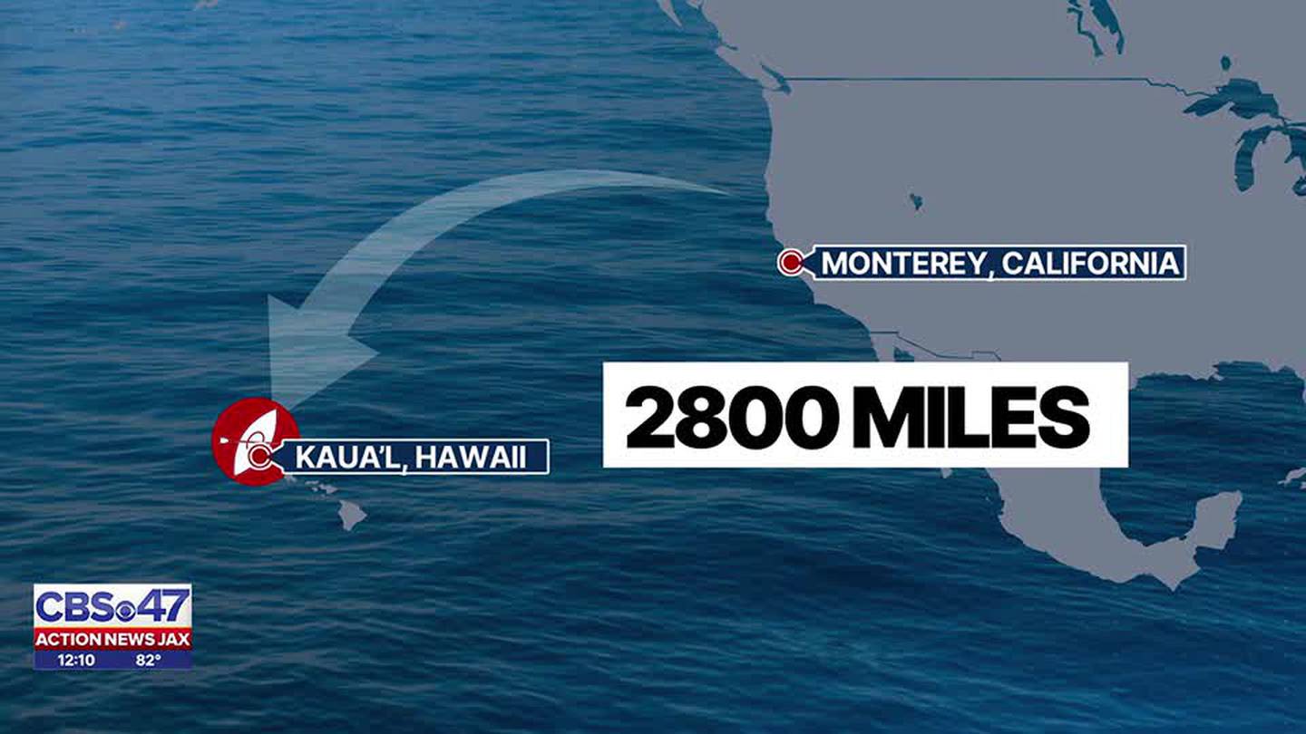 Jacksonville duo chasing ‘feat of a lifetime’ by being fastest by rowing across Pacific Ocean