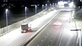 Shocking moment drink-driver races the WRONG WAY down dual carriageway