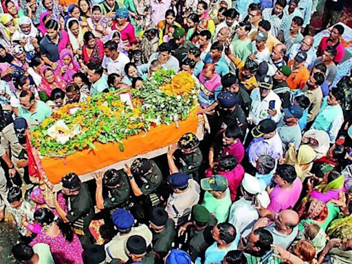 Uttarakhand village pledges to look after martyred soldier's 2 kids, wife, mom | India News - Times of India