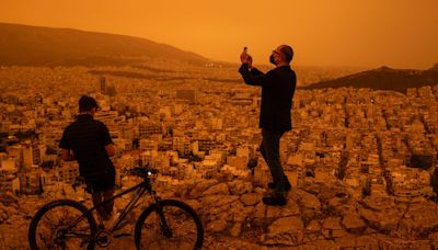 Athens Turns Orange Under a Saharan Dust Cloud