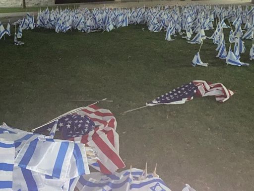 Israeli, American flag display vandalized at Harvard University