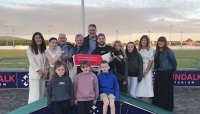 Louth’s Monleek Atlanta wins Paddy & Éamon Carroll Memorial at Dundalk Stadium