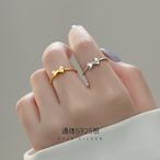 高級感S925純銀蝴蝶結戒指女學生時尚個性夏季食指環戒2022年新款,特價