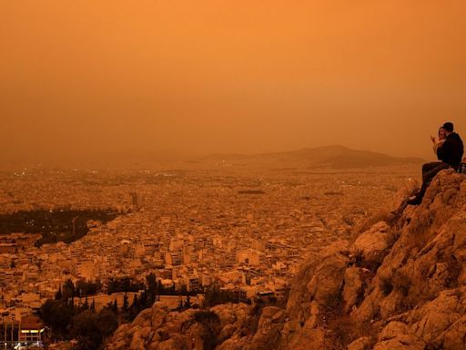 Fact Check: Viral Pics Captured Stunning Orange-Hued Skies Over Athens During April 2024 Dust Storm