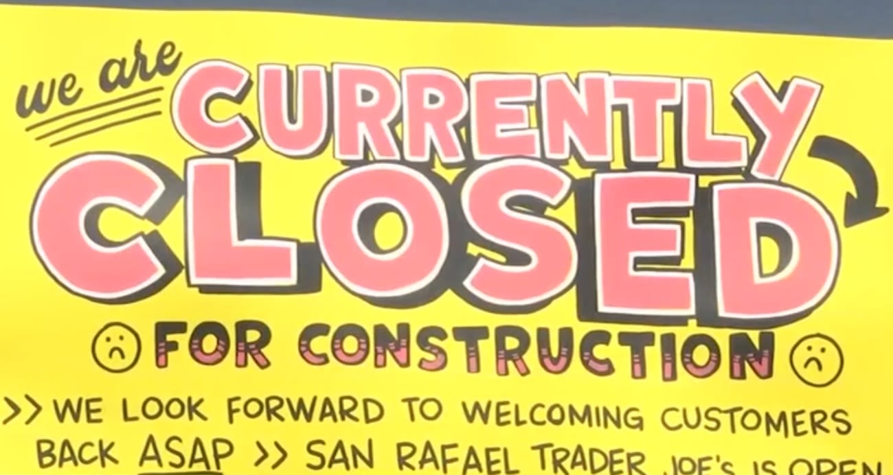 Sinkhole opens inside Trader Joe's