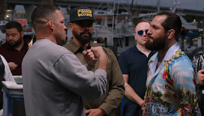 Video: Nate Diaz, Jorge Masvidal face off in front of rowdy Miami crowd