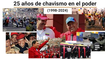 Cronología de los 25 años del chavismo en Venezuela: autoritarismo, corrupción, hecatombe económica y millones de exiliados