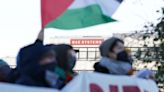 Hundreds of trade unionists blockade BAE Systems factory in Israel-Gaza protest