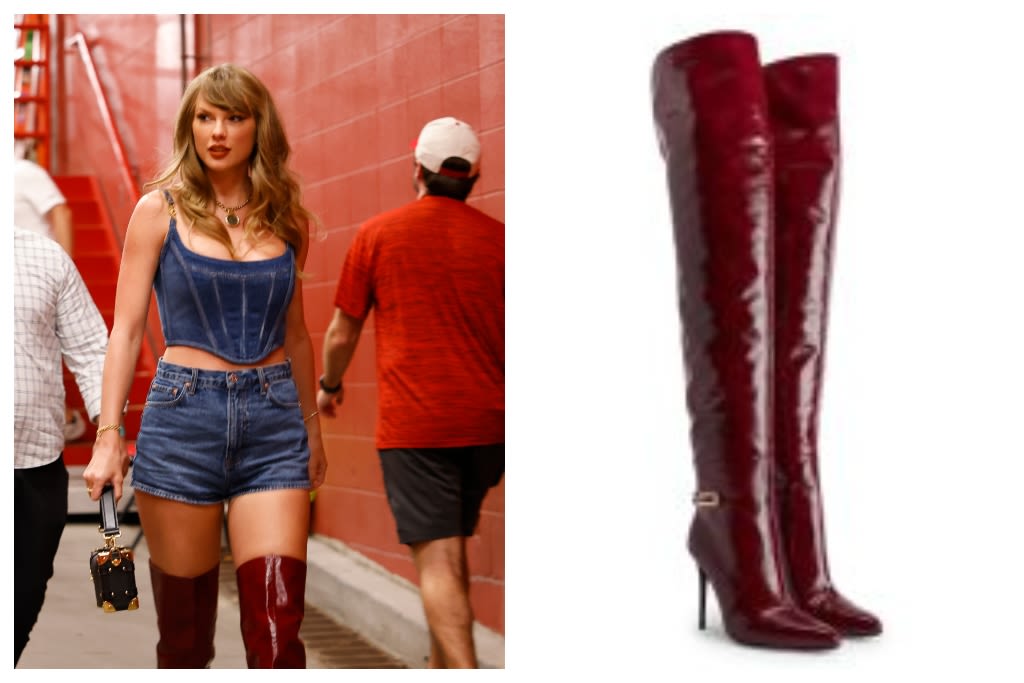 Taylor Swift Kickstarts Fall ’24’s Statement Boot Trend at Chiefs Game: Could Her Red Thigh-Highs Mean ‘Reputation...