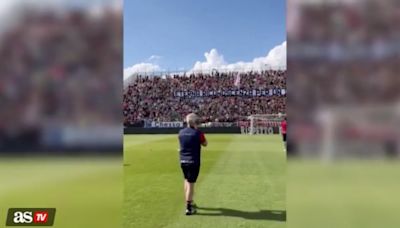 Yerry Mina, sus compañeros y la hinchada se despiden de Ranieri