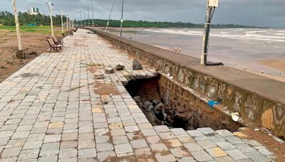 Mumbai: ‘Anti-nature’ sea wall on Aksa beach caving in