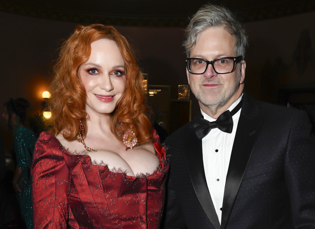 Fans Call Christina Hendricks’ Husband the ‘Luckiest Guy Ever’ in PDA-Filled Photo From Wedding Cocktail Party