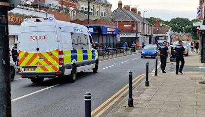 Police maintain peace in Hartlepool this evening following large-scale disorder