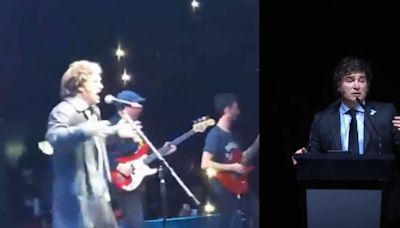 Milei como estrella de rock: presidente de Argentina cantó junto a banda en presentación de un libro